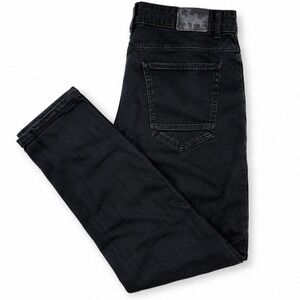 DeFacto Sergio Regular Fit Jeans Mens 34x30 Black Denim 5-Pocket Classic Pants